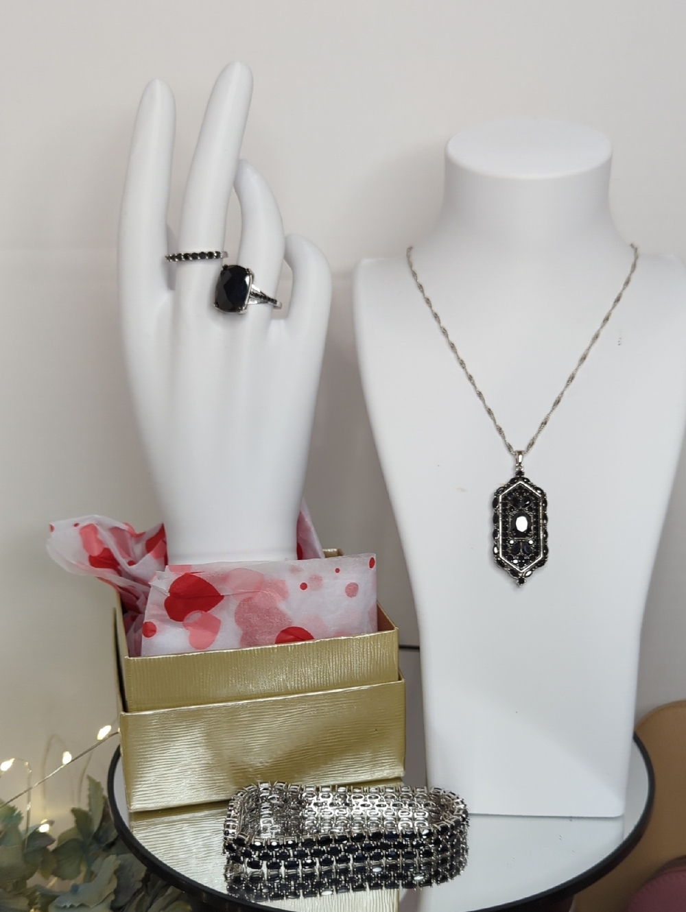 NFS 🍒Spinel, Rhodium, & 925 Silver Jewelry Set